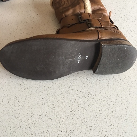 Combat leather boots Aldo camel/cream size 40 - Picture 6 of 6